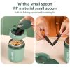 16.23oz; Food Flasks Stainless Steel Lunch Flask With Foldable Spoon Vacuum Insulated Soup Container Protable Lunch Container With Silicone Rope Food