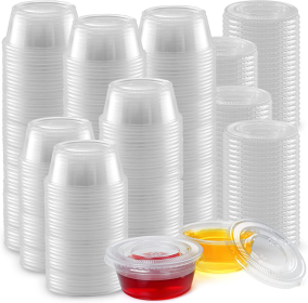 Clear Jello Shot Cups with Lids (Color: 25oz, size: 25oz)