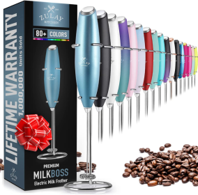 Milk Boss Milk Frother With Stand (Color: ICE-BL)