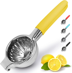 Heavy Duty Stainless Steel Lemon Squeezer (Color: YLLW)