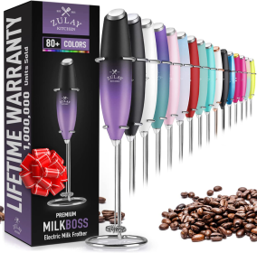 Milk Boss Milk Frother With Stand (Color: PRPL)