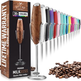 Milk Frother With Holster Stand (Color: WLNT)