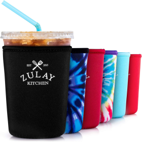 Reusable Iced Coffee Sleeve (Color: BLK)