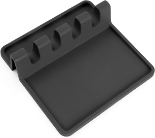 Silicone Utensil Rest with Drip Pad (Color: BL)