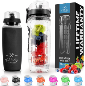 Portable Water Bottle with Fruit Infuser (Color: INFSR)