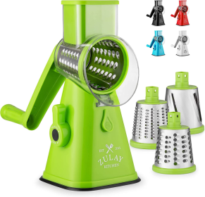 Manual Rotary Cheese Grater with Handle (Color: LG)