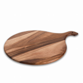 Acacia Wood Cutting Charcuterie Board (size: Medium Round)